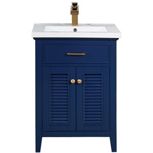 Maklaine 24&quot Single Sink Vanity in Blue