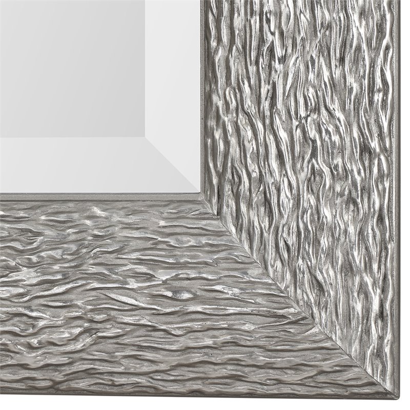 Maklaine Contemporary Decorative Mirror in Silver