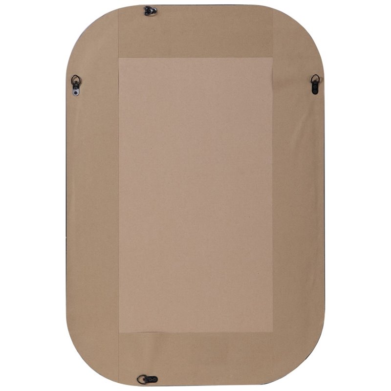 Maklaine Mid-Century Mirror in Dark Brown