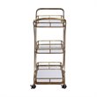 Maklaine Serving Cart in Antique Gold