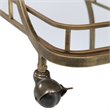 Maklaine Serving Cart in Antique Gold