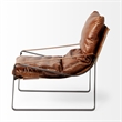 Maklaine Leather Chair in Cocoa Brown