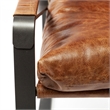 Maklaine Leather Chair in Cocoa Brown