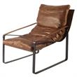 Maklaine Leather Chair in Cocoa Brown
