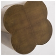 Maklaine Wood Antique Brass Accent Table Flower Shaped 18