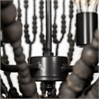 Maklaine Bead Bowl-Style 4 Bulb Chandelier in Black