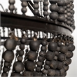 Maklaine Bead Bowl-Style 4 Bulb Chandelier in Black