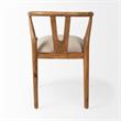 Maklaine Wood Dining Chair with Padded Fabric Seat in Brown