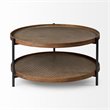Maklaine Two-Tier Coffee Table in Black and Brown