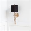 Maklaine Resin Tree Branch Fabric Shade Wall Sconce in Gold