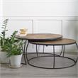 Maklaine Wood Nesting Coffee Tables in Brown (Set of 2)