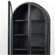 Maklaine Wood & Glass Door Display Cabinet in Brown