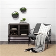 Maklaine Fabric Upholstered Accent Chair in Gray