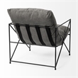 Maklaine Fabric Upholstered Accent Chair in Gray