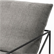 Maklaine Fabric Upholstered Accent Chair in Gray