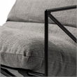 Maklaine Fabric Upholstered Accent Chair in Gray
