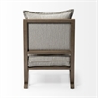 Maklaine Fabric Upholstered Accent Chair in Frost Gray