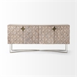 Maklaine 4 Cabinet Door Sideboard in Gold
