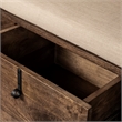 Maklaine Wood Seated Hall Tree with Storage in Brown