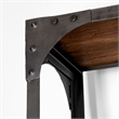 Maklaine Wood 6-Shelf Shelving Unit with Ladder in Medium Brown/Black