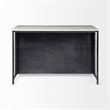 Maklaine 4 Drawer Kitchen Island in Black and White