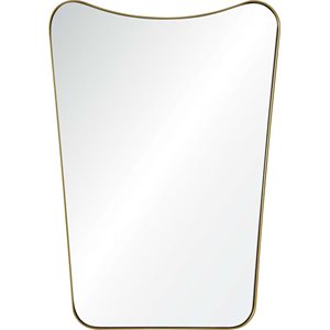Maklaine Classic Decorative Glass Mirror with Gold Metal Frame