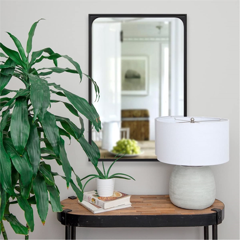 Maklaine Decorative Mirror in Black Powder Coated