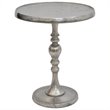 Maklaine Decorative Round Table in Antiques Chrome Finish
