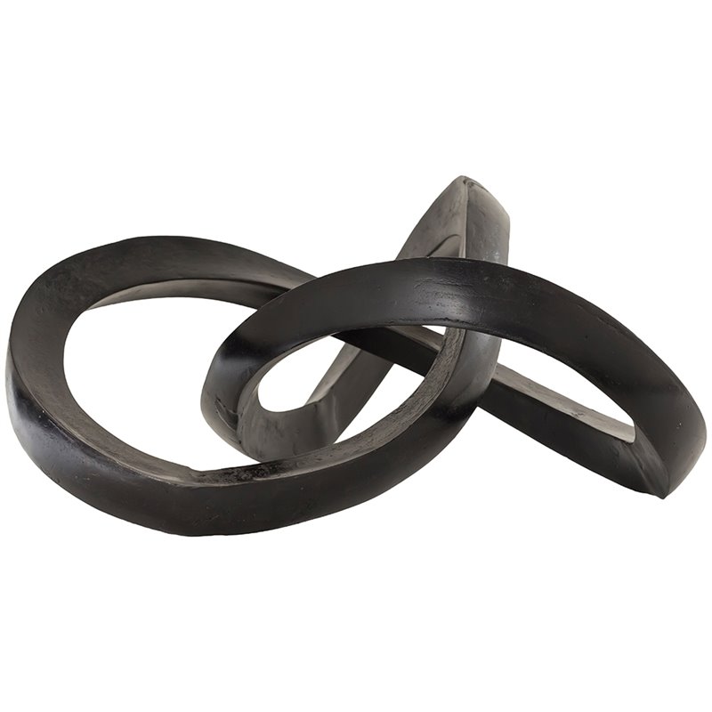 Maklaine Modern Abstract Curvaceous Sculpture in Warm Bronze Finish
