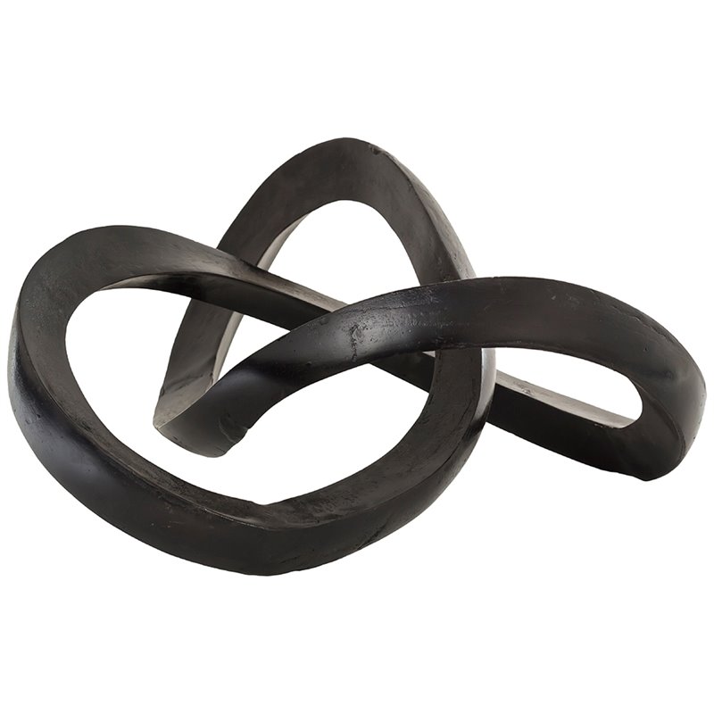 Maklaine Modern Abstract Curvaceous Sculpture in Warm Bronze Finish