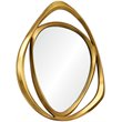 Maklaine Modern Decorative Mirror in Gold Leaf