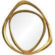 Maklaine Modern Decorative Mirror in Gold Leaf