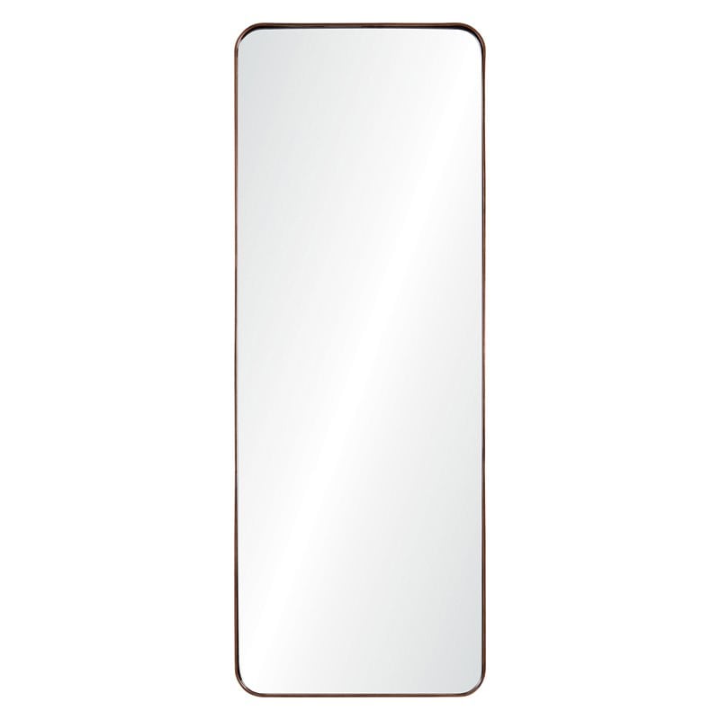 Maklaine Modern Framed Rectangular Wall Mirror in Bronze Finish