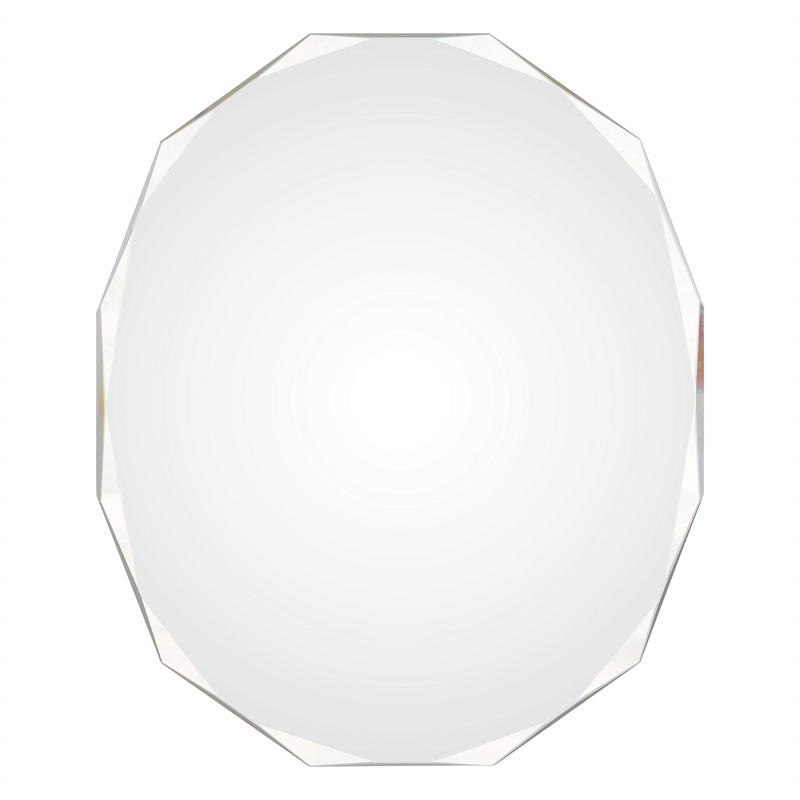 Maklaine Unique Polygonal Shaped Mirror in All Glass