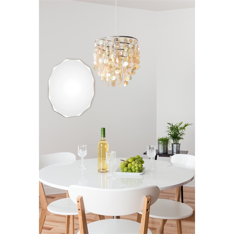 Maklaine Unique Polygonal Shaped Mirror in All Glass