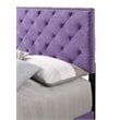 Maklaine Transitional Velvet Upholstered Full Bed with Faux Jewels in Purple