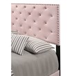 Maklaine Transitional Velvet Upholstered Queen Bed with Faux Jewels in Pink