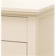 Maklaine Traditional 3 Drawer Nightstand in Beige