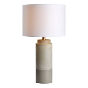 maklaine contemporary table lamp in sand brown