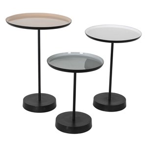 Maklaine Contemporary Stepping Stone 3 Piece Accent Table Set