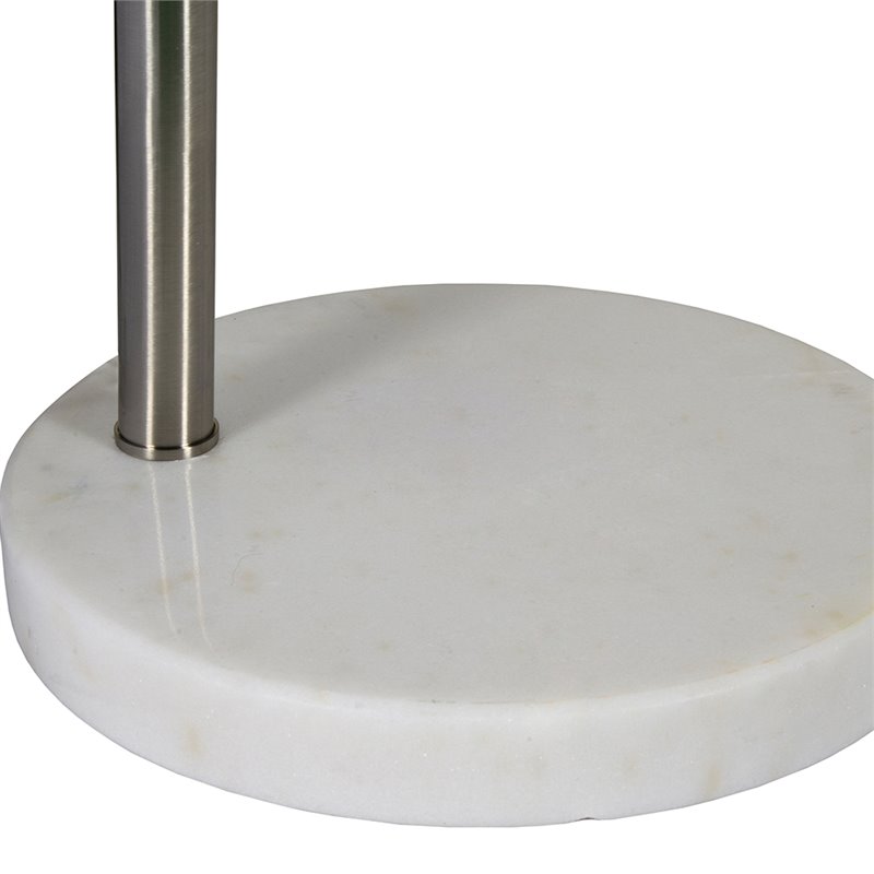 Maklaine Modern Glamour Floor Lamp in Brushed Nickel