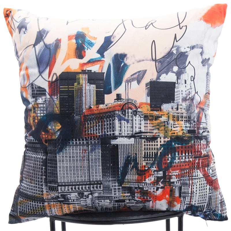 Maklaine Scandinavian Casual Malaga Throw Pillow in Multicolor