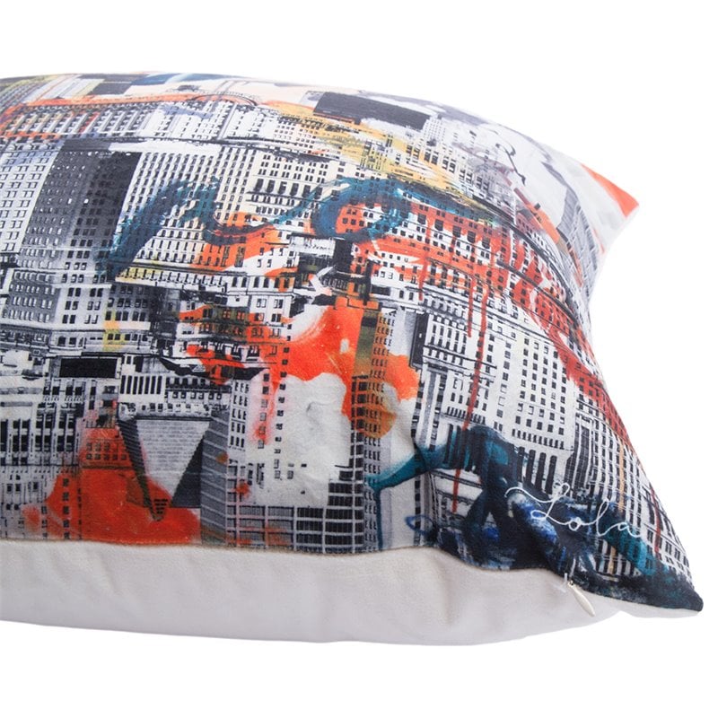 Maklaine Scandinavian Casual Malaga Throw Pillow in Multicolor