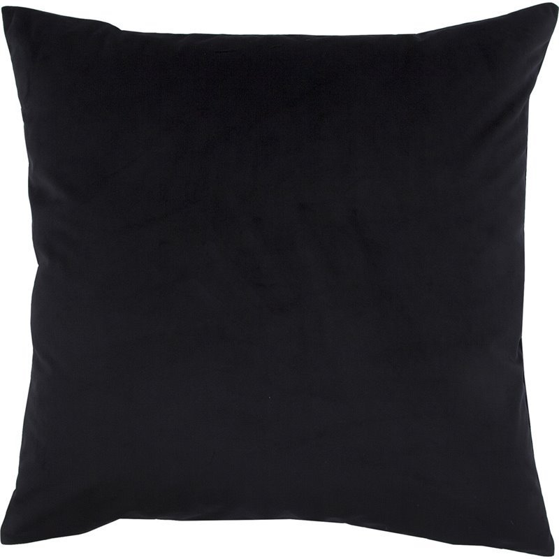 Maklaine Bohemian Chic Velvet Throw Pillow in Black