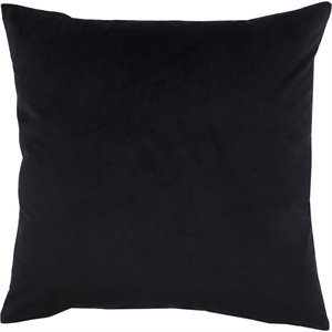 maklaine bohemian chic velvet throw pillow in black