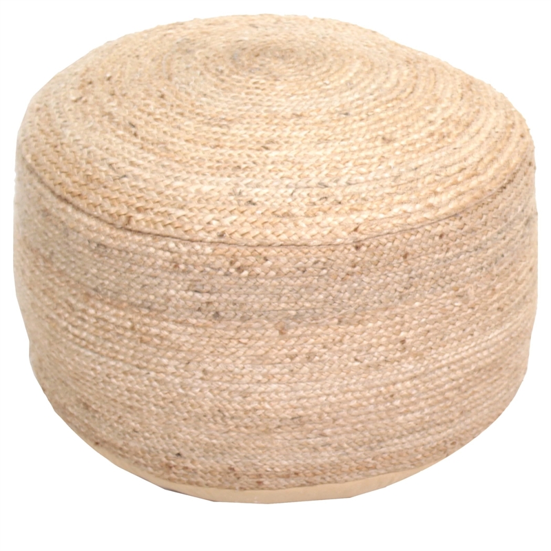 Maklaine Traditional Pouf in Natural