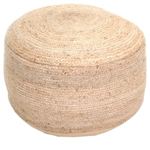Maklaine Traditional Pouf in Natural