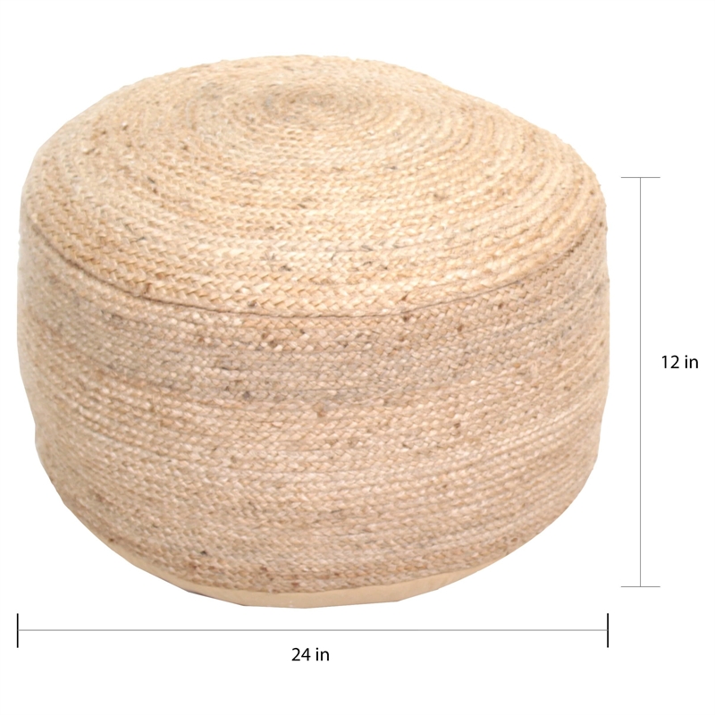 Maklaine Traditional Pouf in Natural