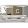 Maklaine 8-Piece Contemporary Velvet Modular Sectional in Cream