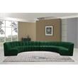 Maklaine 8-Piece Contemporary Velvet Modular Sectional in Green